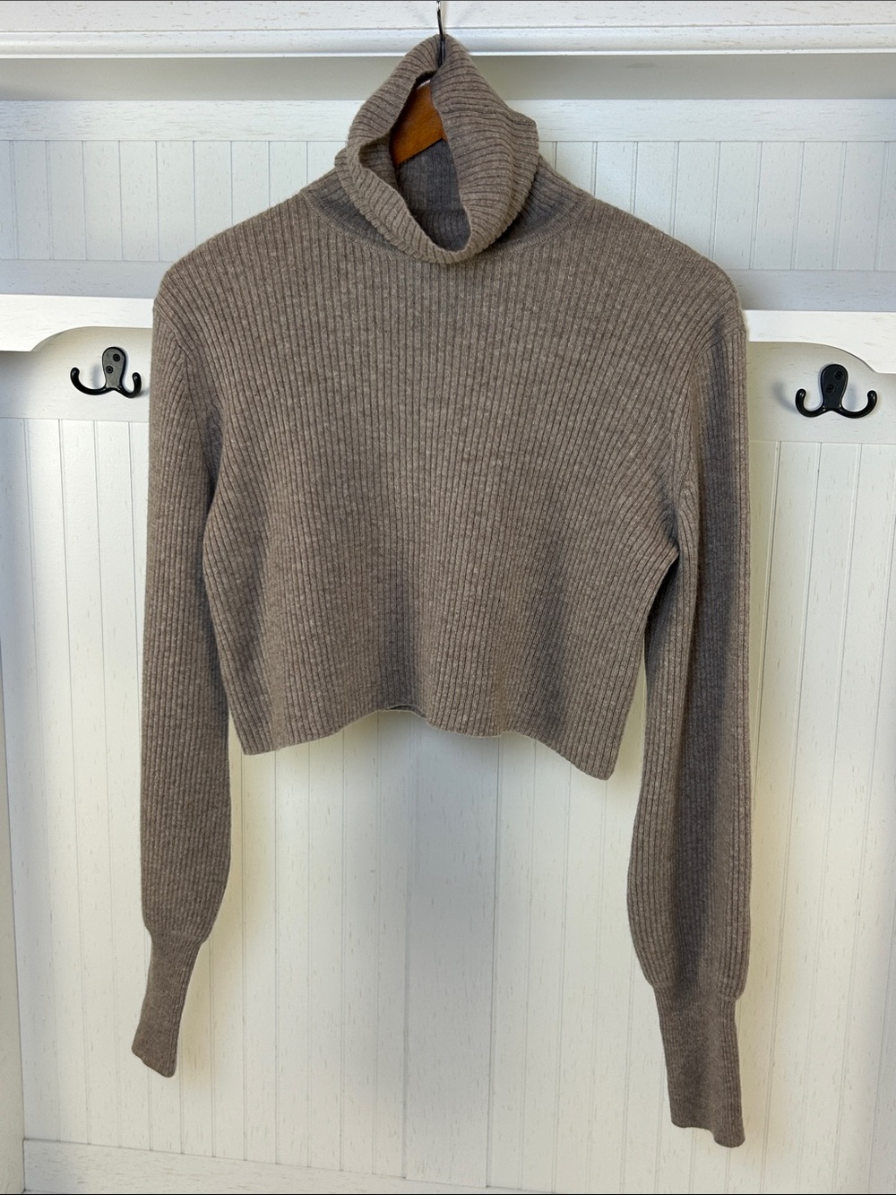 Reformation Luisa Cashmere Cropped Turtleneck Sweater XS